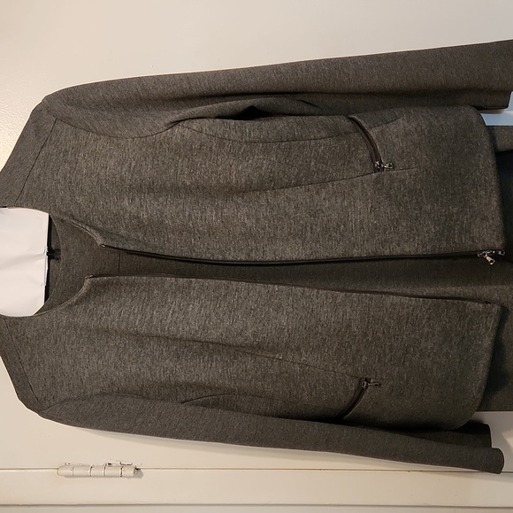 Lida Baday jacket size 14 Heather grey with zippered front and pockets - Picture 2 of 2